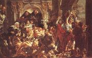 Jacob Jordaens Jesus Diving the Merchants from the Temple Germany oil painting artist